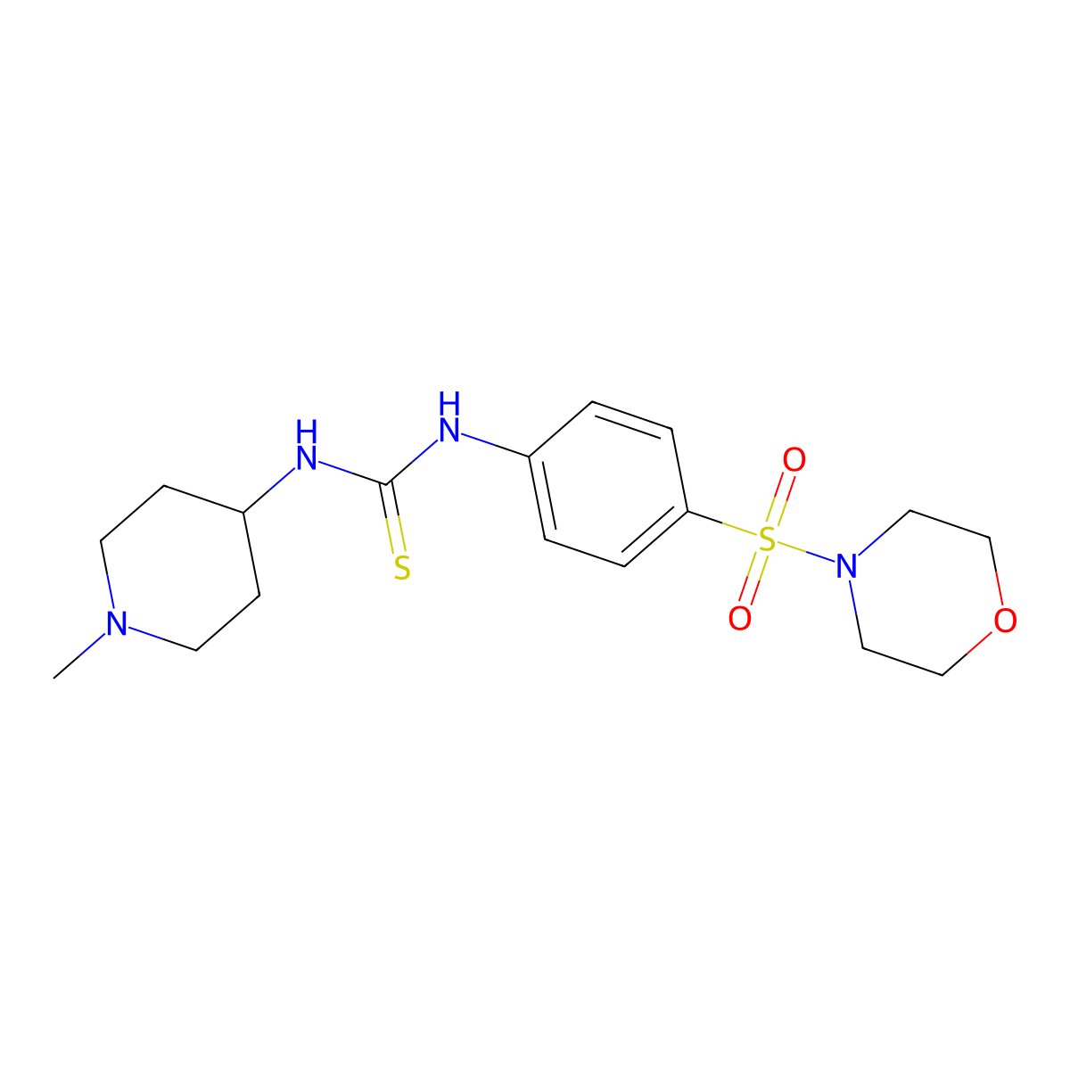 1-(1-Methylpiperidin-4-yl)-3-[4-(morpholin-4-ylsulfonyl)phenyl]thiourea molecular structure, CAS 775300-84-0
