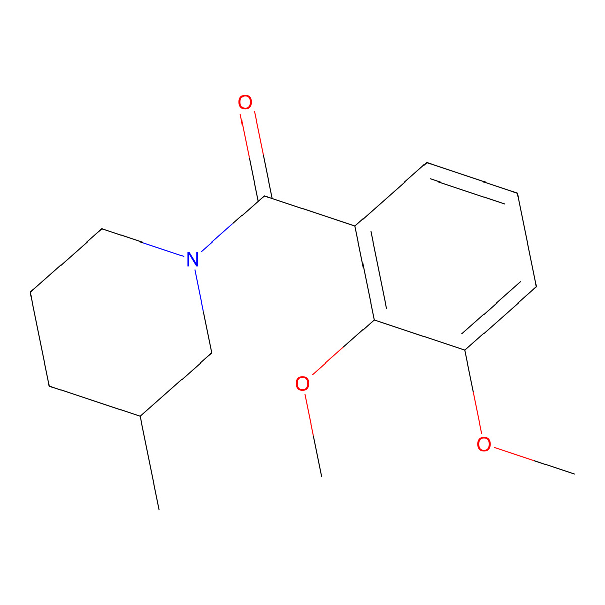 2,3-Dimethoxyphenyl 3-methylpiperidyl ketone molecular structure, CAS 775301-36-5