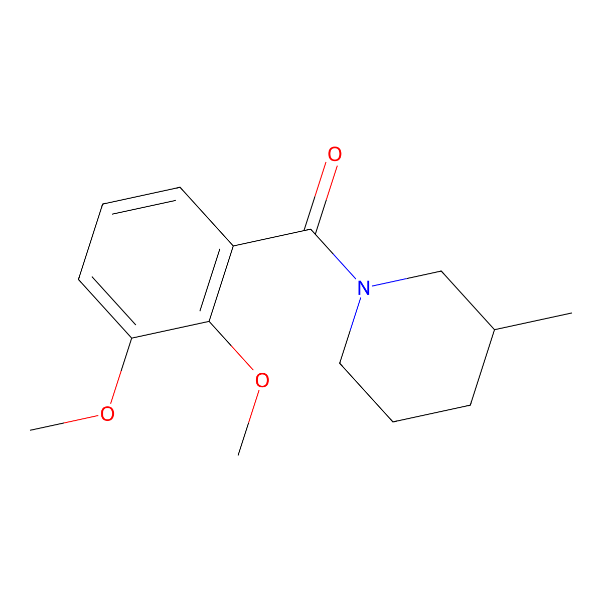 2,3-Dimethoxyphenyl 3-methylpiperidyl ketone molecular structure, CAS 775301-36-5