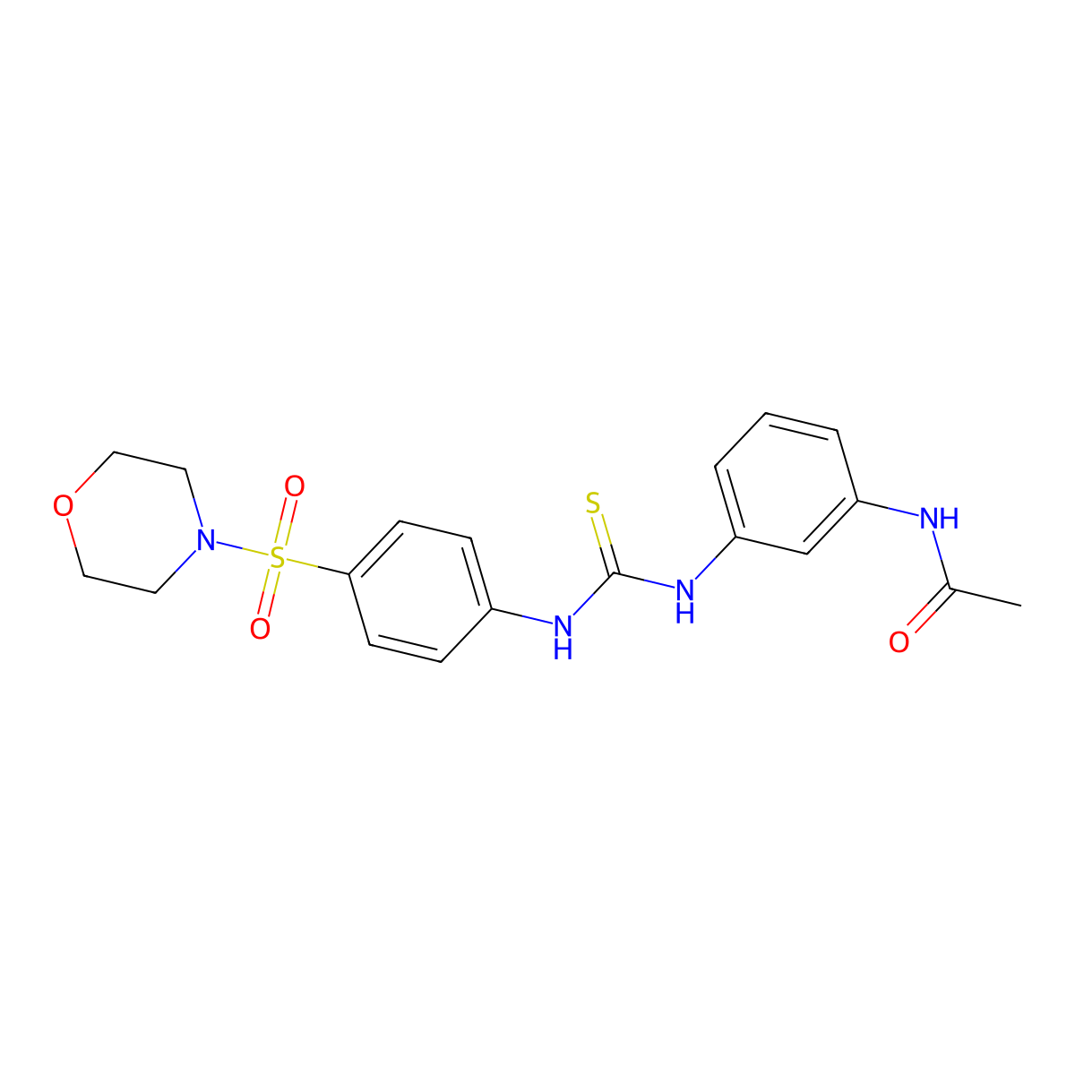 N-[3-({[4-(morpholin-4-ylsulfonyl)phenyl]carbamothioyl}amino)phenyl]acetamide molecular structure, CAS 775301-45-6