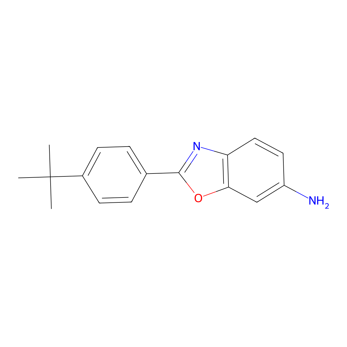 2-(4-Tert-butylphenyl)-1,3-benzoxazol-6-amine molecular structure, CAS 775302-23-3