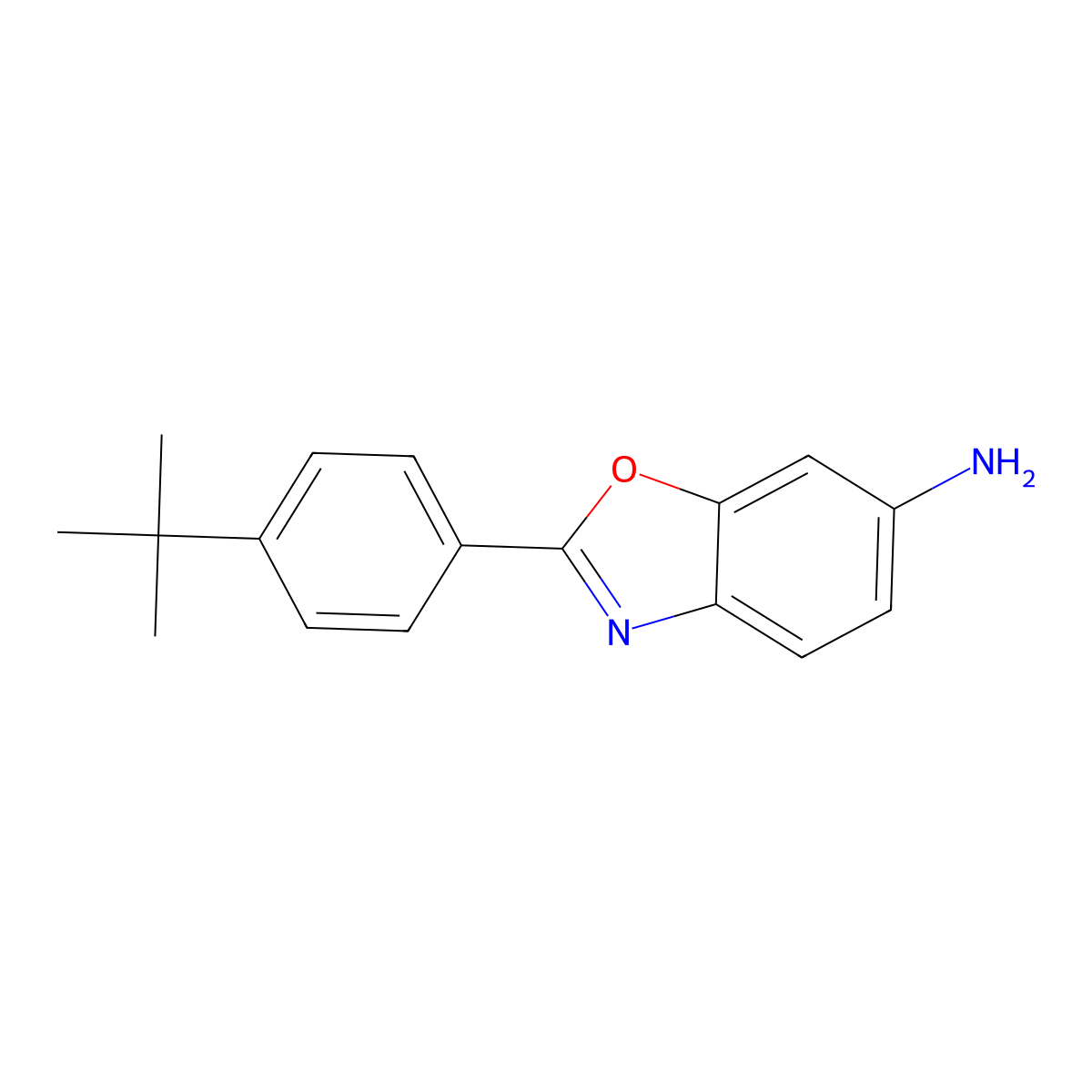 2-(4-Tert-butylphenyl)-1,3-benzoxazol-6-amine molecular structure, CAS 775302-23-3