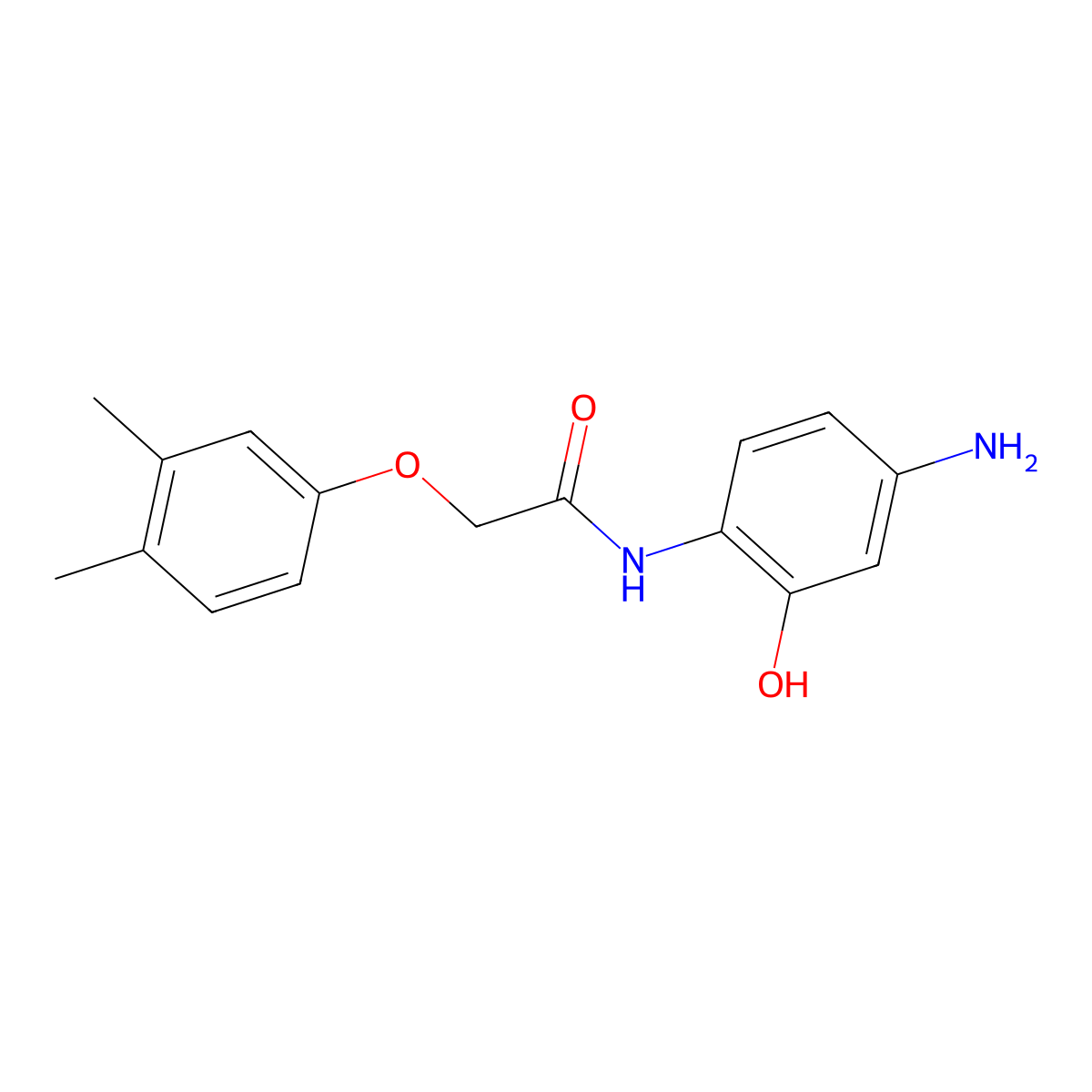 N-(4-amino-2-hydroxyphenyl)-2-(3,4-dimethylphenoxy)acetamide molecular structure, CAS 775302-38-0