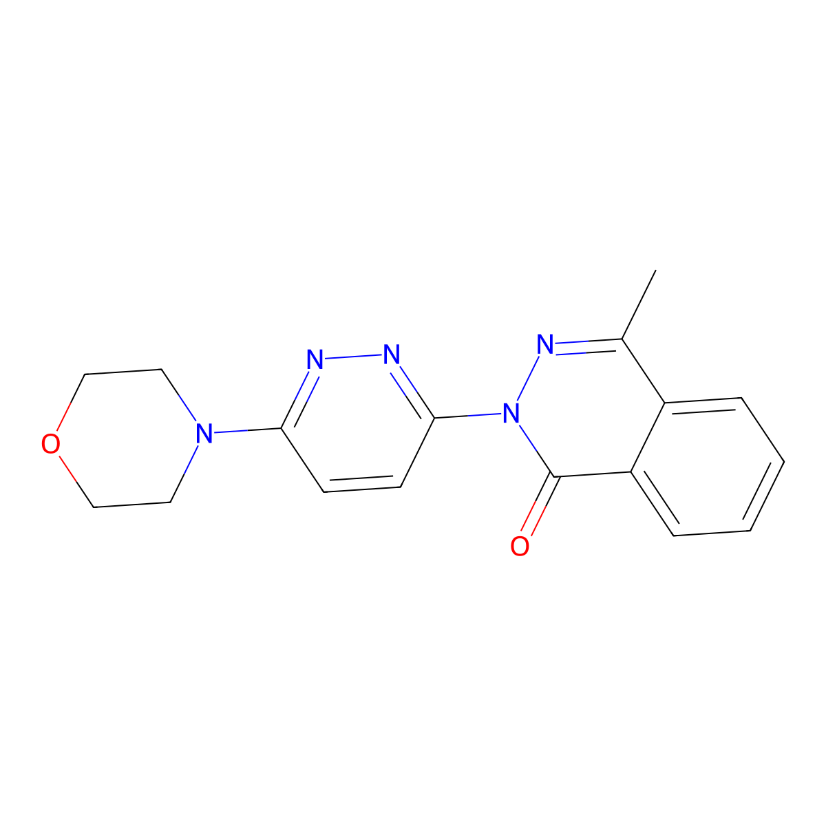 4-Methyl-2-(6-morpholin-4-ylpyridazin-3-yl)phthalazin-1-one molecular structure, CAS 775302-86-8