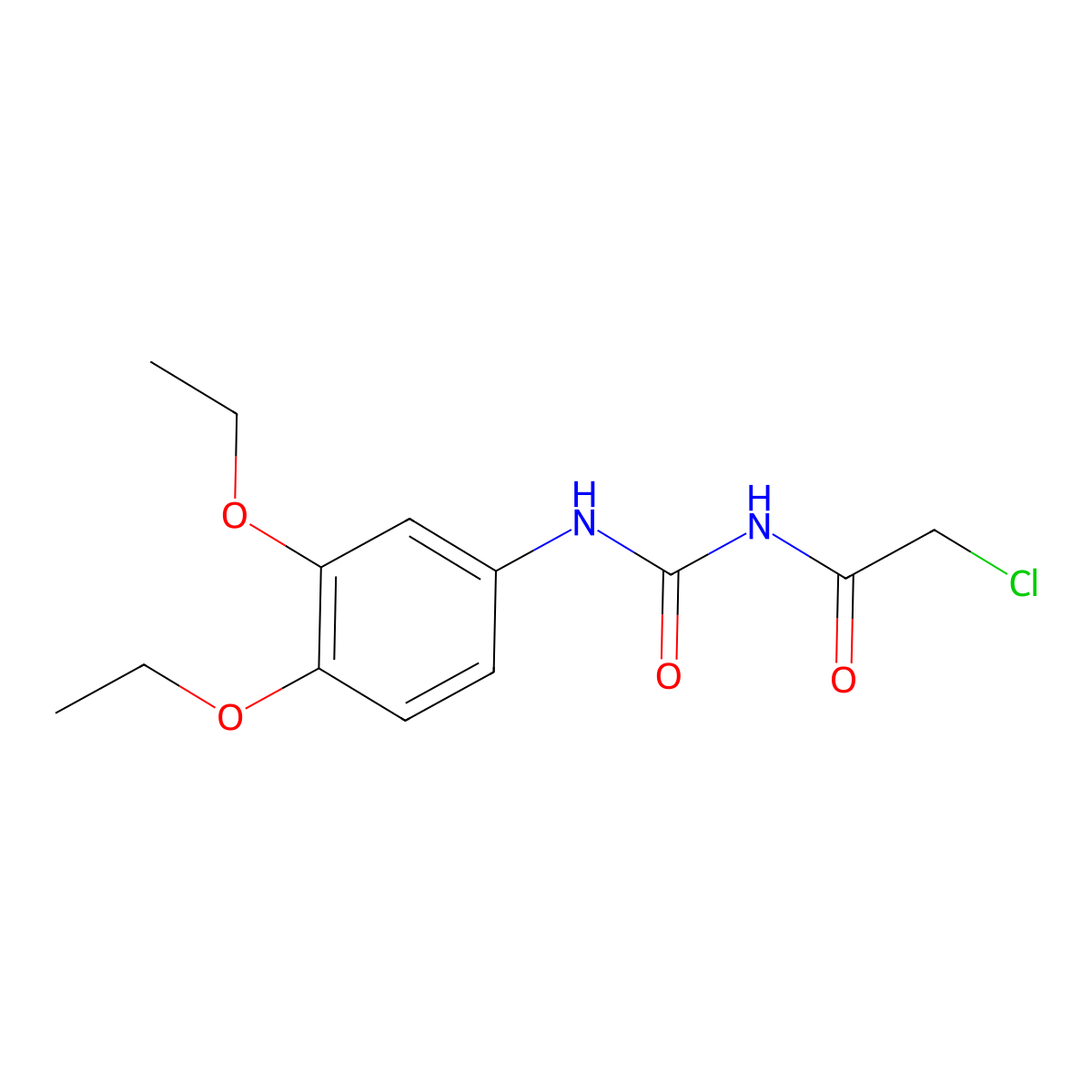 3-(2-Chloroacetyl)-1-(3,4-diethoxyphenyl)urea molecular structure, CAS 775314-80-2