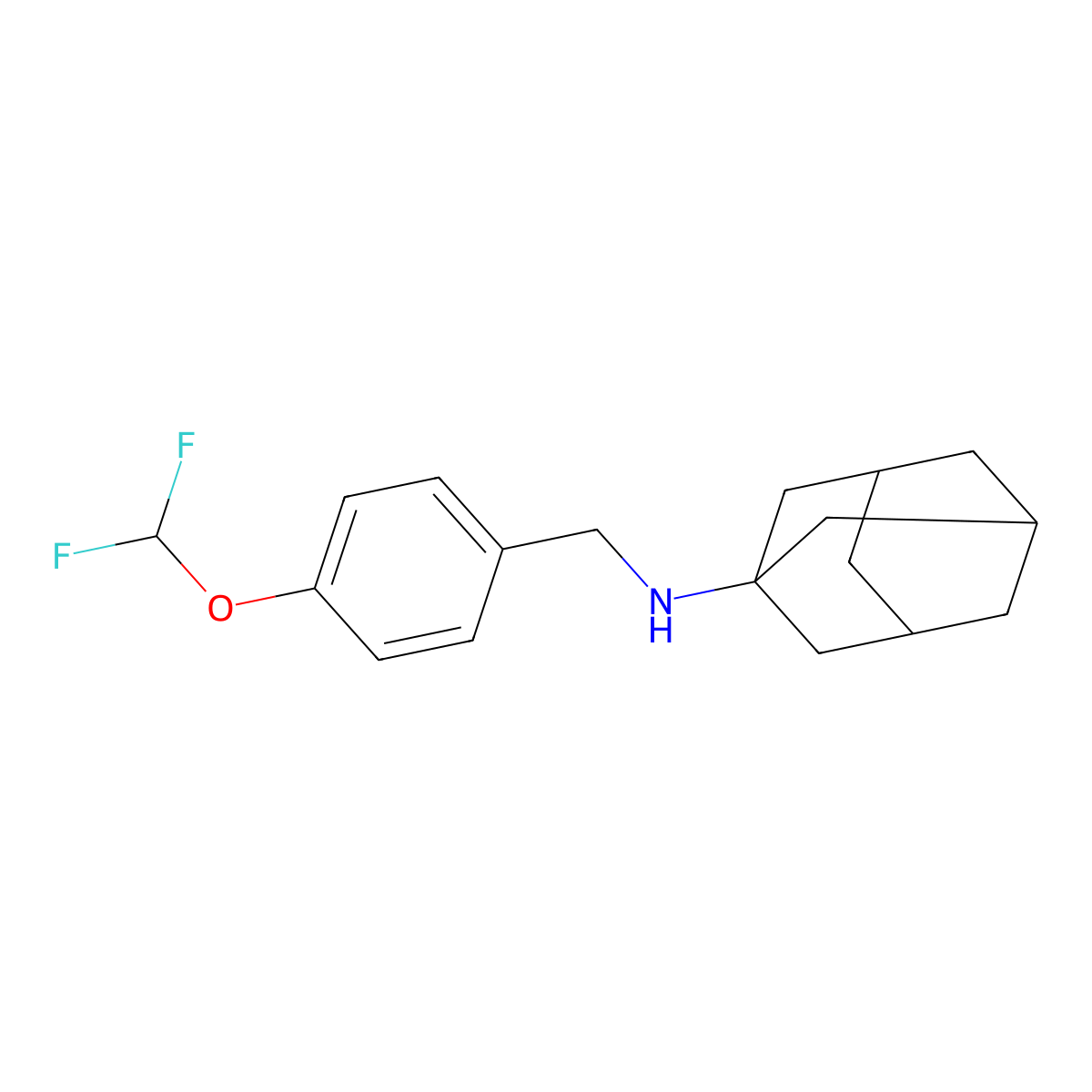 N-{[4-(difluoromethoxy)phenyl]methyl}adamantan-1-amine molecular structure, CAS 775314-82-4