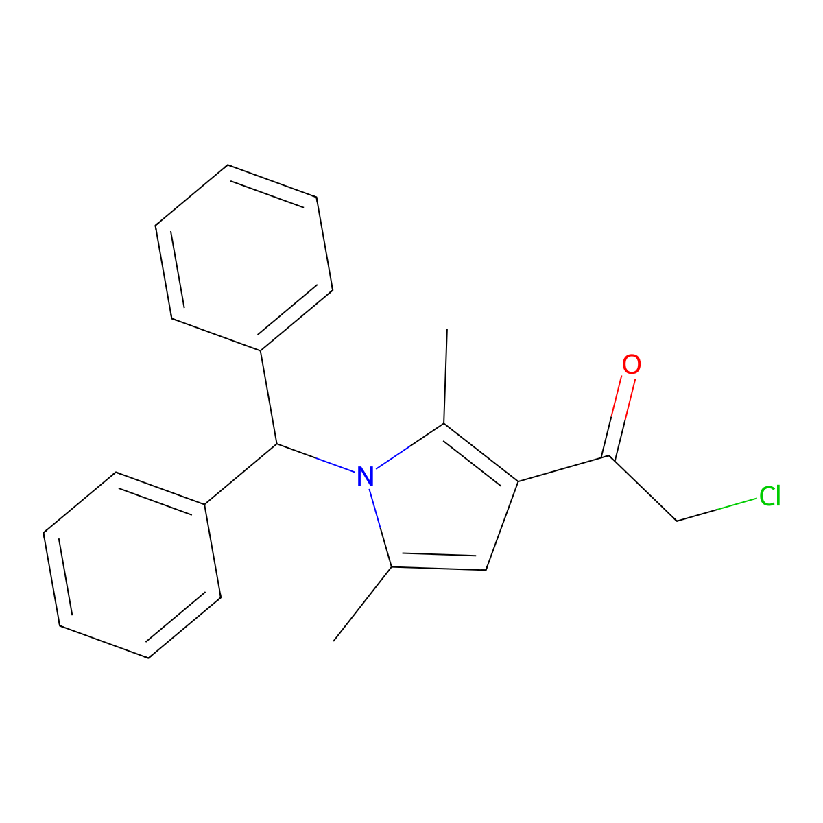 2-chloro-1-[1-(diphenylmethyl)-2,5-dimethyl-1H-pyrrol-3-yl]ethan-1-one molecular structure, CAS 775314-83-5
