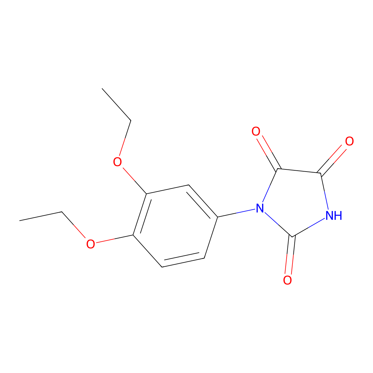 1-(3,4-Diethoxyphenyl)imidazolidine-2,4,5-trione molecular structure, CAS 775314-84-6