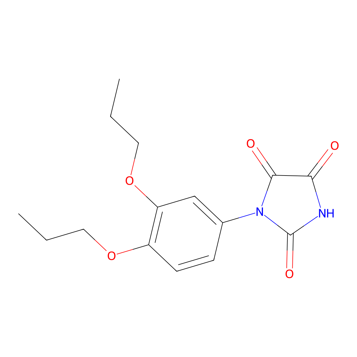 1-(3,4-Dipropoxyphenyl)imidazolidine-2,4,5-trione molecular structure, CAS 775314-85-7