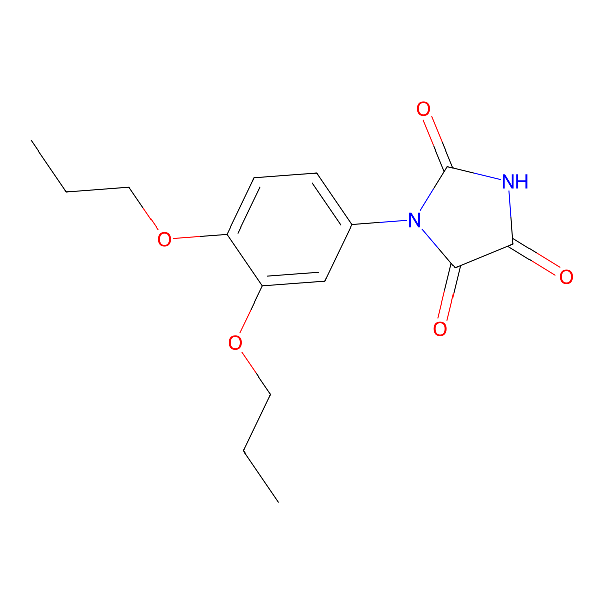 1-(3,4-Dipropoxyphenyl)imidazolidine-2,4,5-trione molecular structure, CAS 775314-85-7