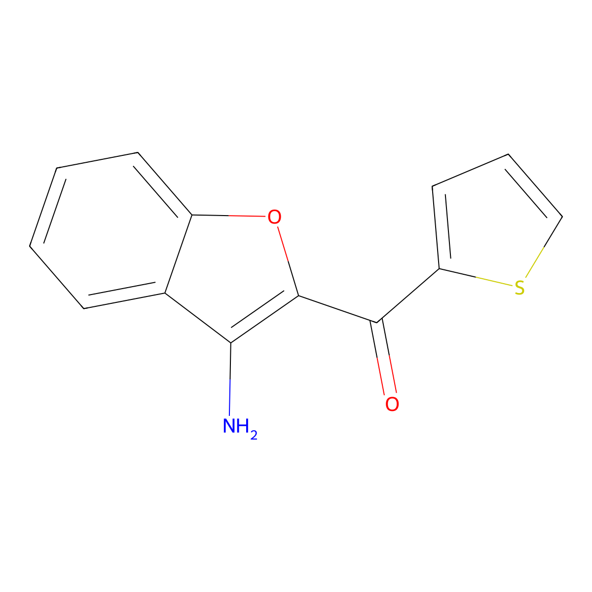 2-(Thiophene-2-carbonyl)-1-benzofuran-3-amine molecular structure, CAS 775315-02-1