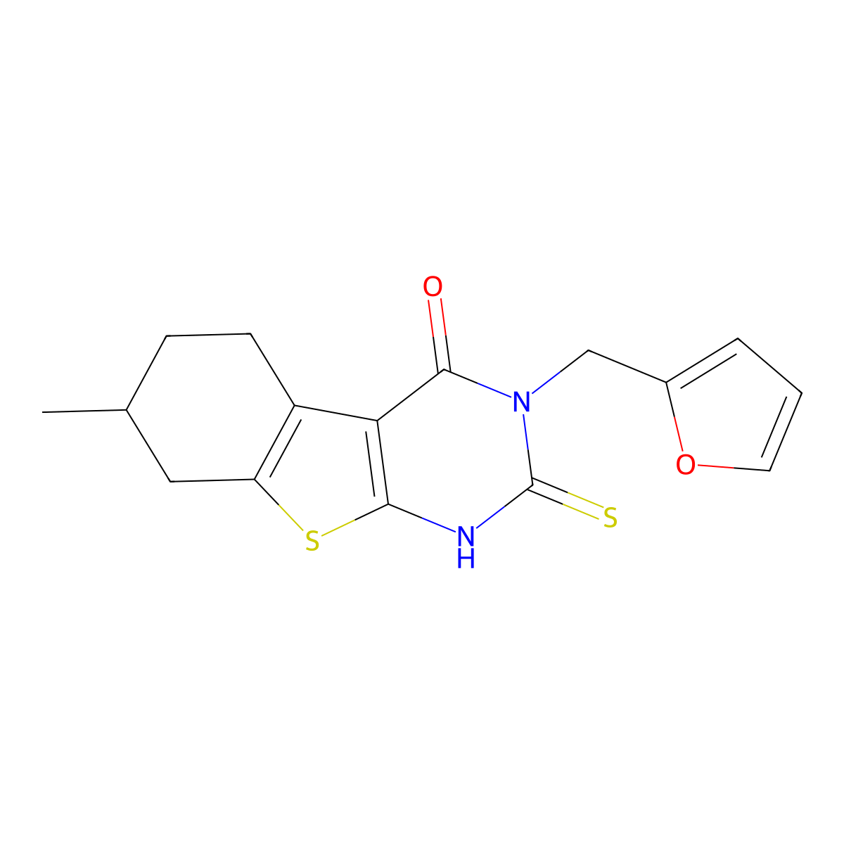 4-(Furan-2-ylmethyl)-11-methyl-5-sulfanyl-8-thia-4,6-diazatricyclo[7.4.0.0,2,7]trideca-1(9),2(7),5-trien-3-one molecular structure, CAS 775315-18-9