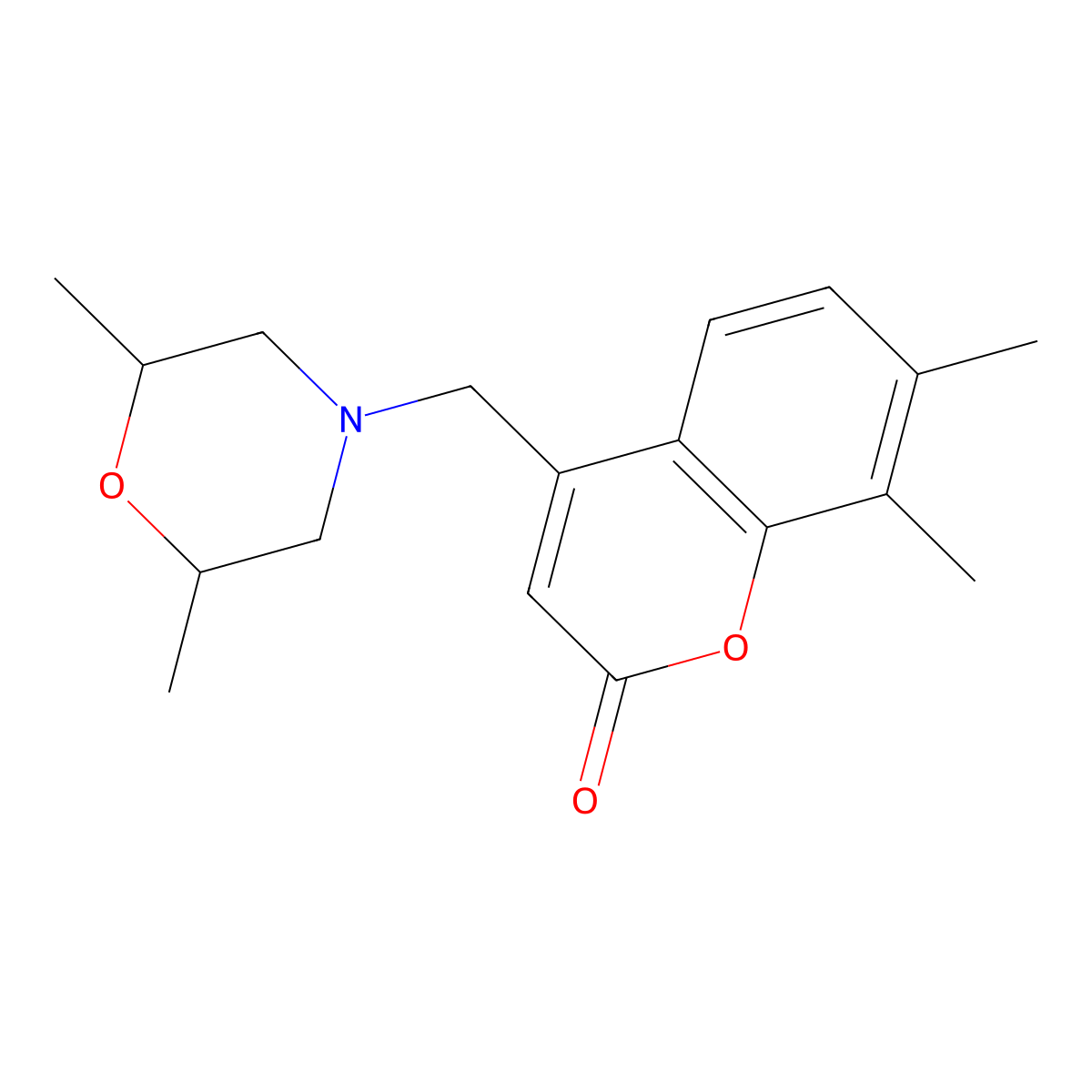 4-[(2,6-Dimethylmorpholin-4-yl)methyl]-7,8-dimethylchromen-2-one molecular structure, CAS 775317-50-5