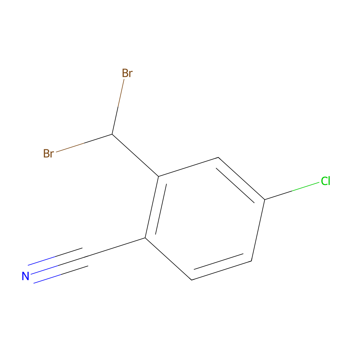 4-Chloro-2-(dibromomethyl)benzonitrile molecular structure, CAS 77532-84-4