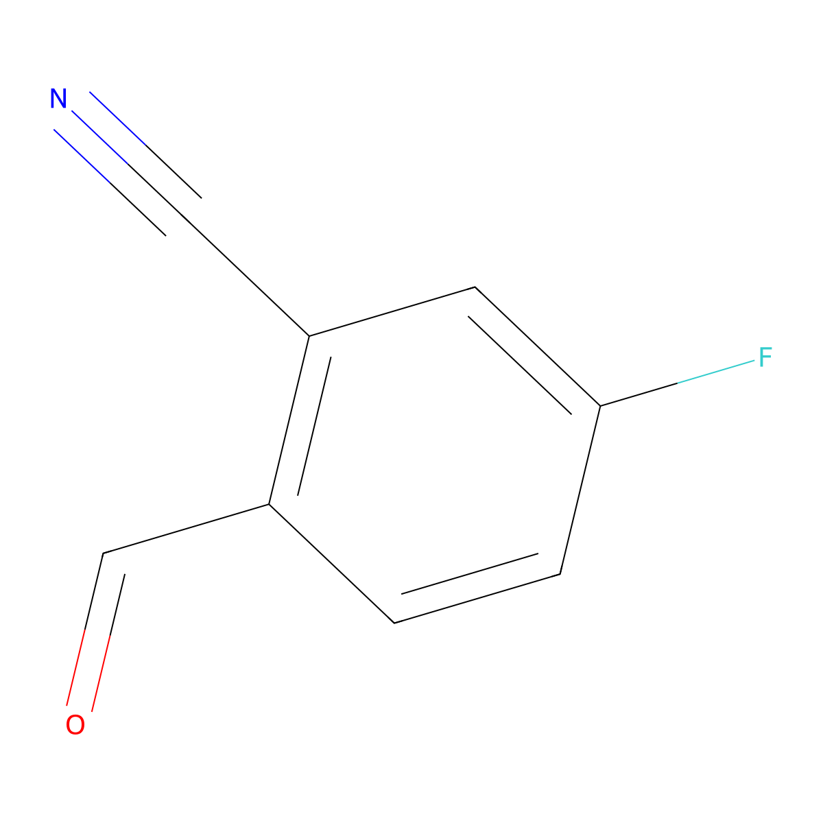 5-Fluoro-2-formylbenzonitrile molecular structure, CAS 77532-90-2