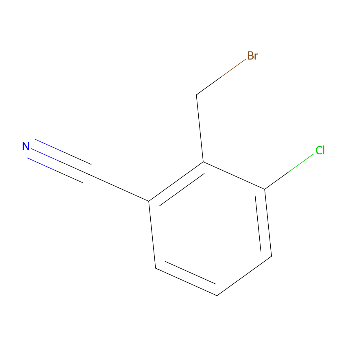 2-(Bromomethyl)-3-chlorobenzonitrile molecular structure, CAS 77533-18-7