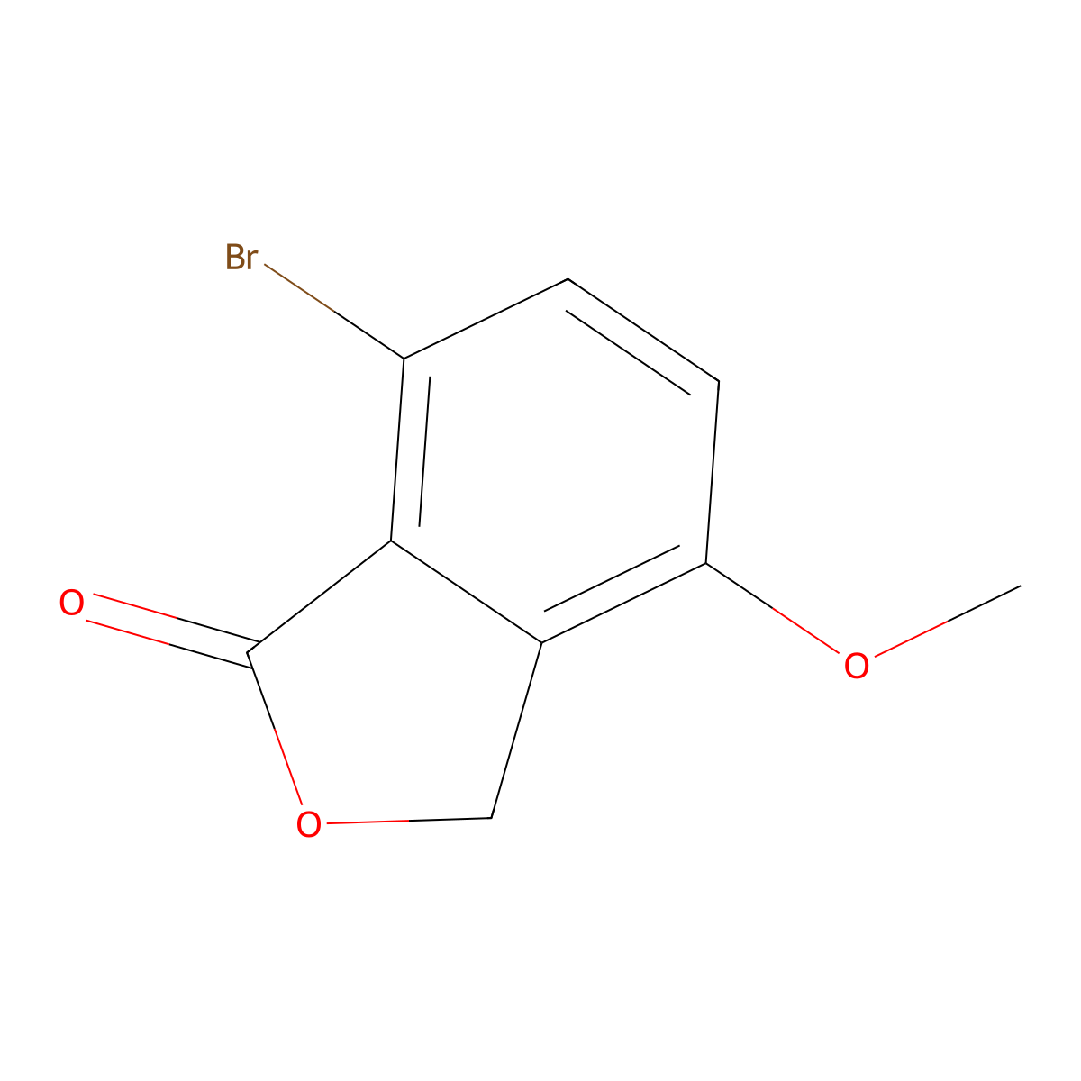 7-Bromo-4-methoxy-1,3-dihydro-2-benzofuran-1-one molecular structure, CAS 77533-20-1
