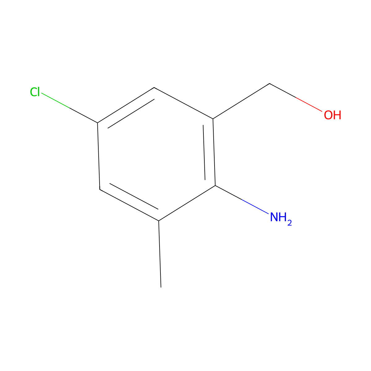 (2-Amino-5-chloro-3-methylphenyl)methanol molecular structure, CAS 775331-65-2