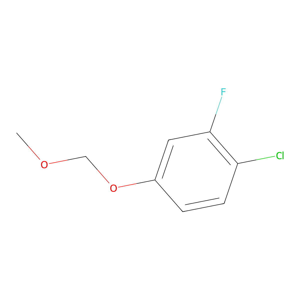 1-Chloro-2-fluoro-4-(methoxymethoxy)benzene molecular structure, CAS 775334-11-7