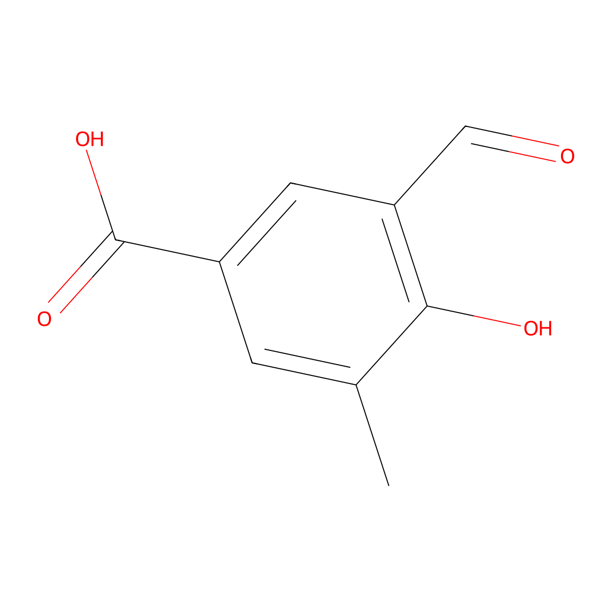3-Formyl-4-hydroxy-5-methylbenzoic acid molecular structure, CAS 775336-58-8