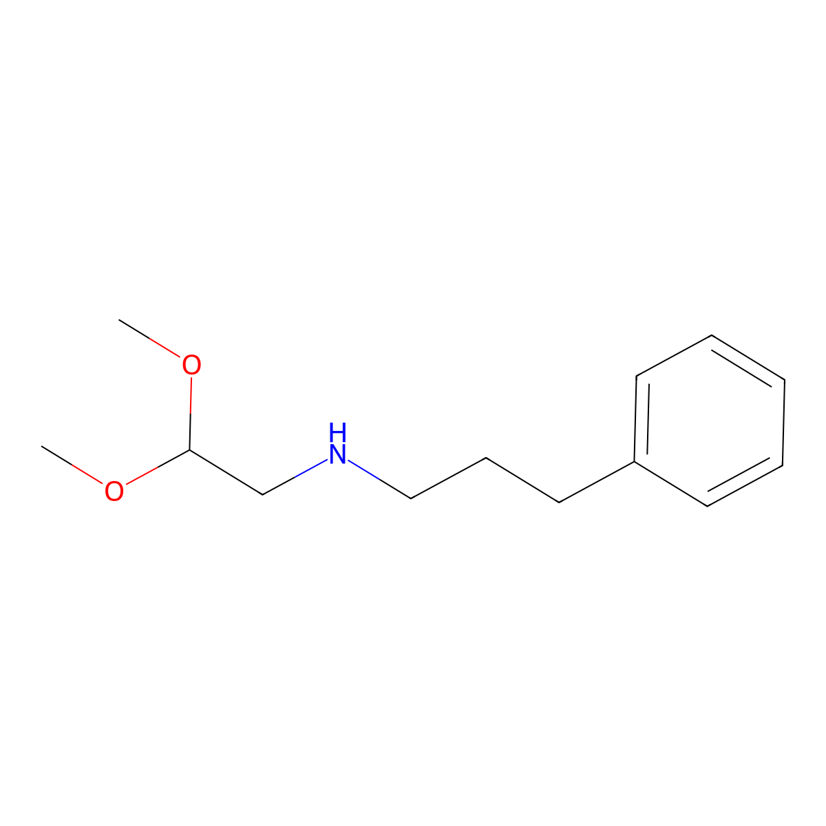 N-(2,2-dimethoxyethyl)-3-phenylpropan-1-amine molecular structure, CAS 775343-47-0