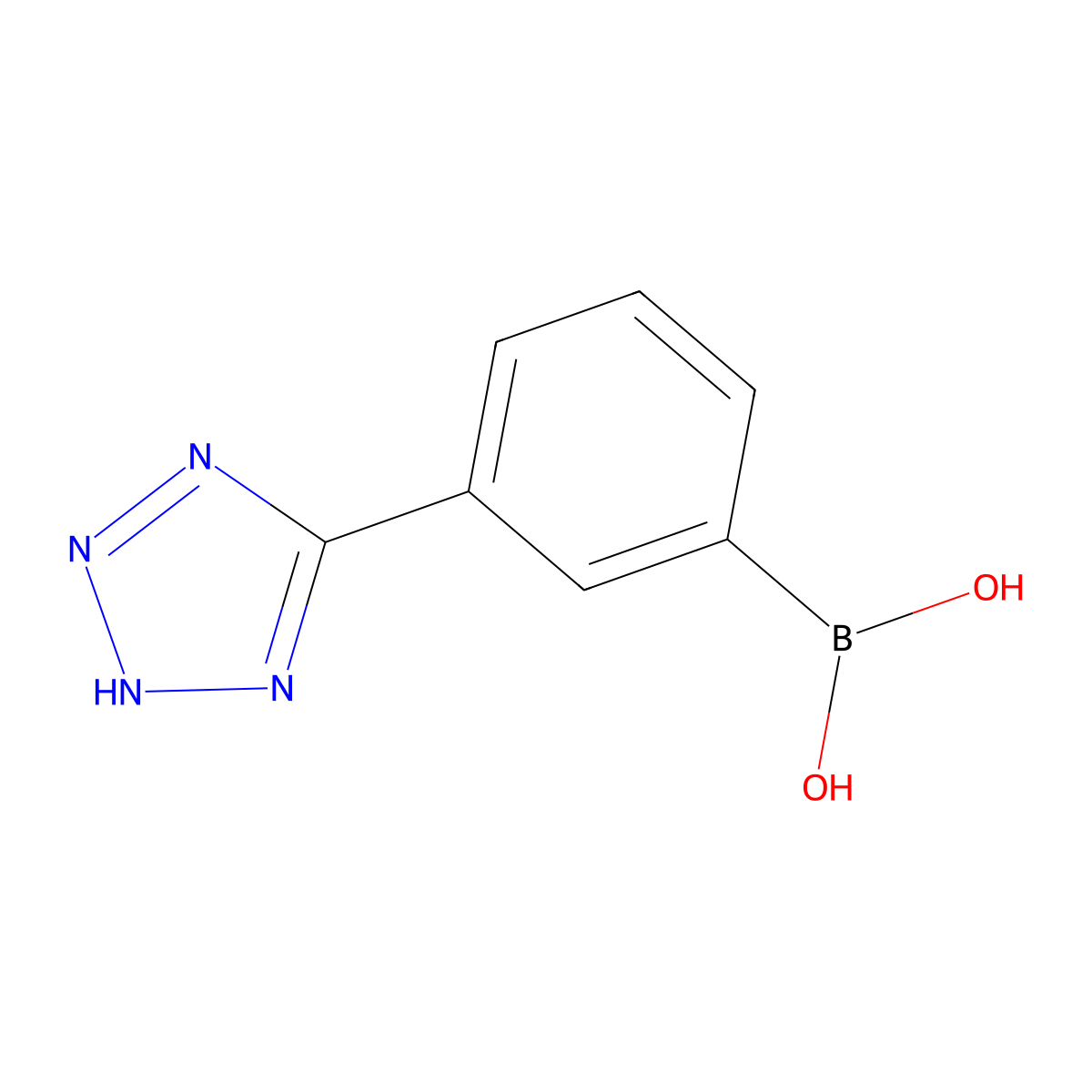 3-(Tetrazol-5-yl)phenylboronic acid molecular structure, CAS 775351-30-9
