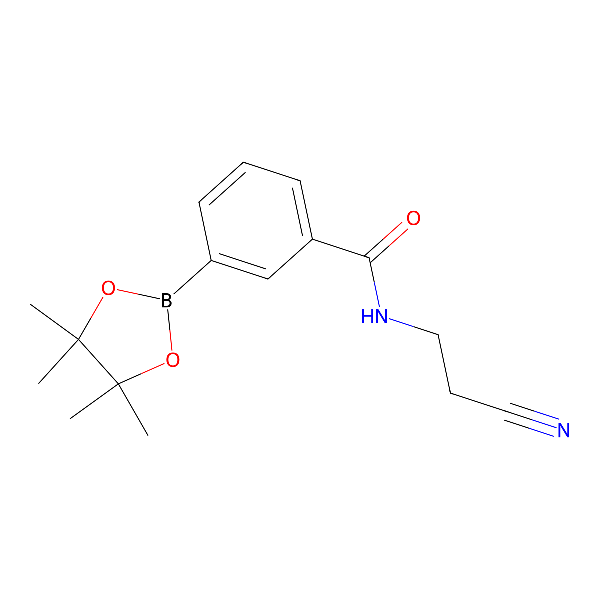 N-(2-Cyanoethyl)-3-(tetramethyl-1,3,2-dioxaborolan-2-yl)benzamide molecular structure, CAS 775351-59-2
