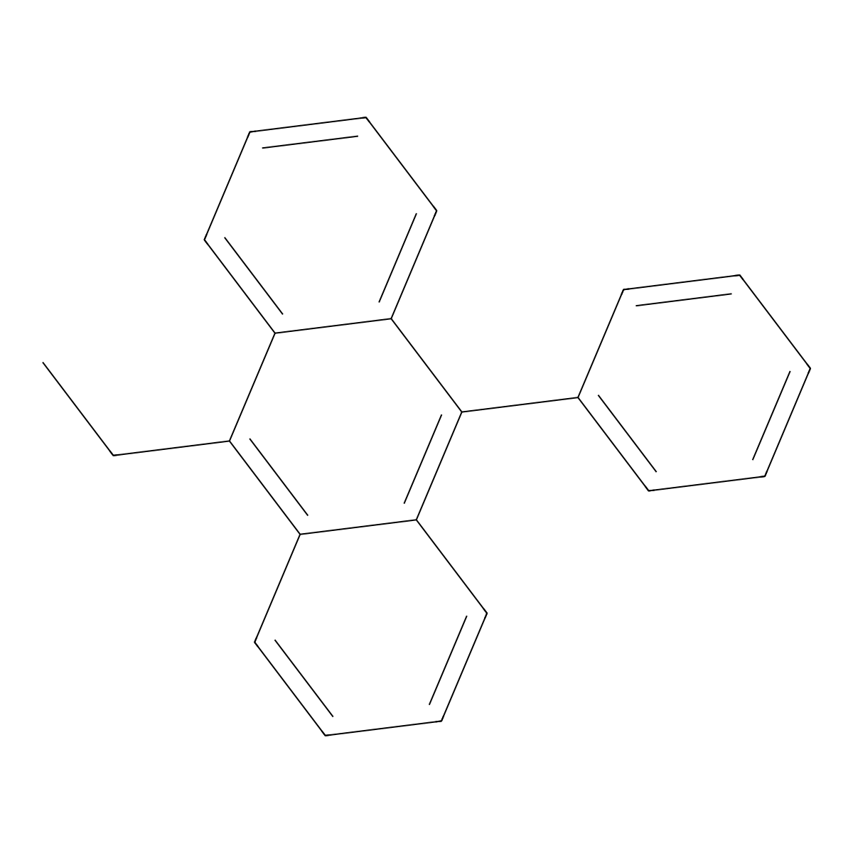9-Ethyl-10-phenylanthracene molecular structure, CAS 77539-21-0