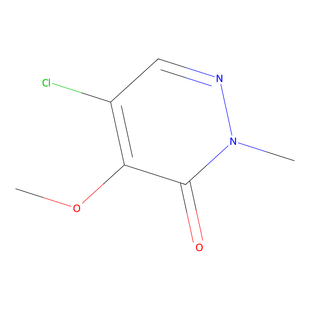 5-chloro-4-methoxy-2-methyl-3(2H)-pyridazinone molecular structure, CAS 77541-59-4