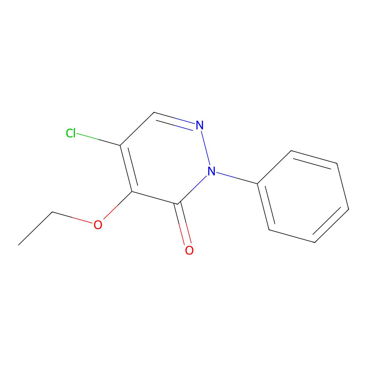 5-chloro-4-ethoxy-2-phenyl-3(2H)-pyridazinone molecular structure, CAS 77541-60-7