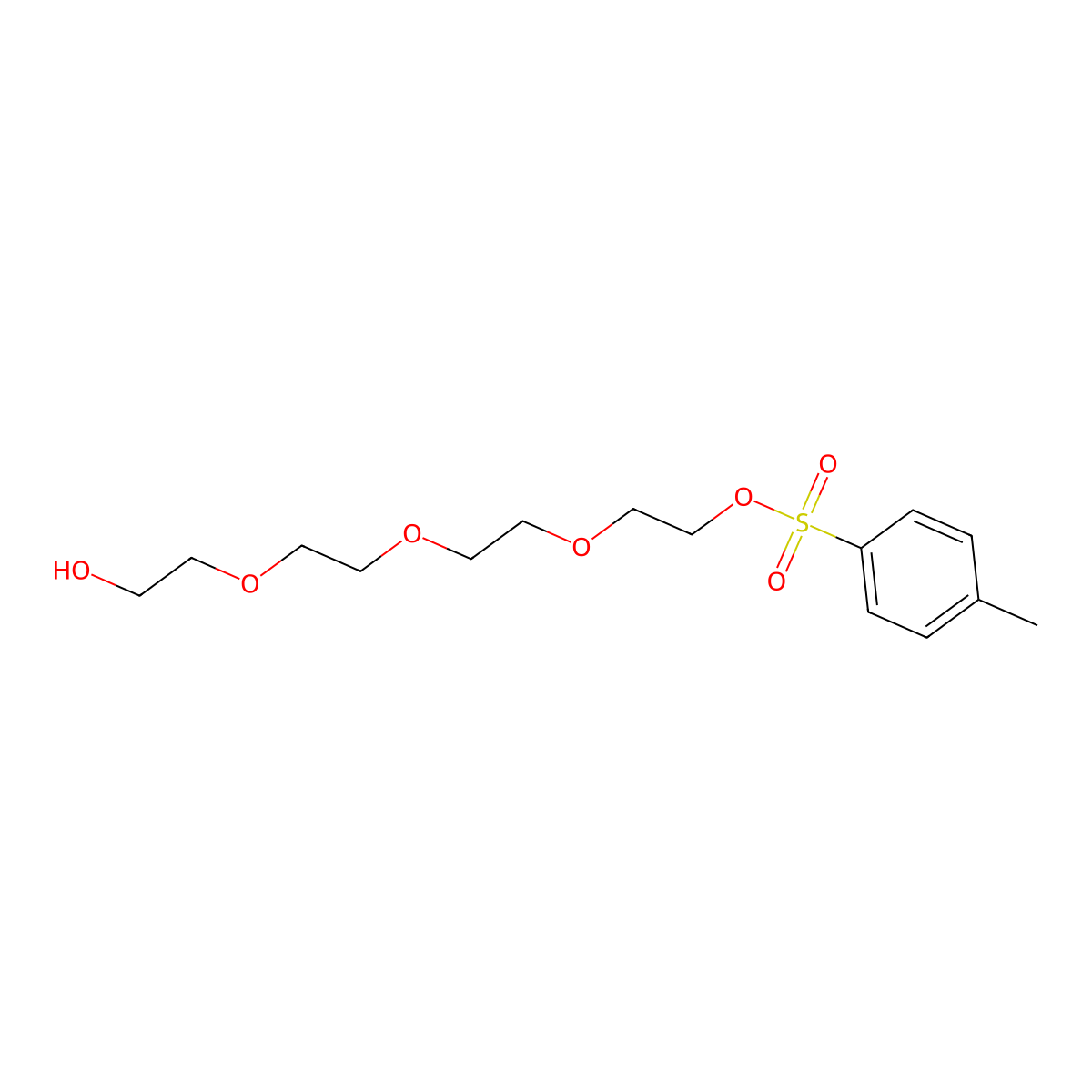 2-(2-(2-(2-Hydroxyethoxy)ethoxy)ethoxy)ethyl 4-methylbenzenesulfonate molecular structure, CAS 77544-60-6