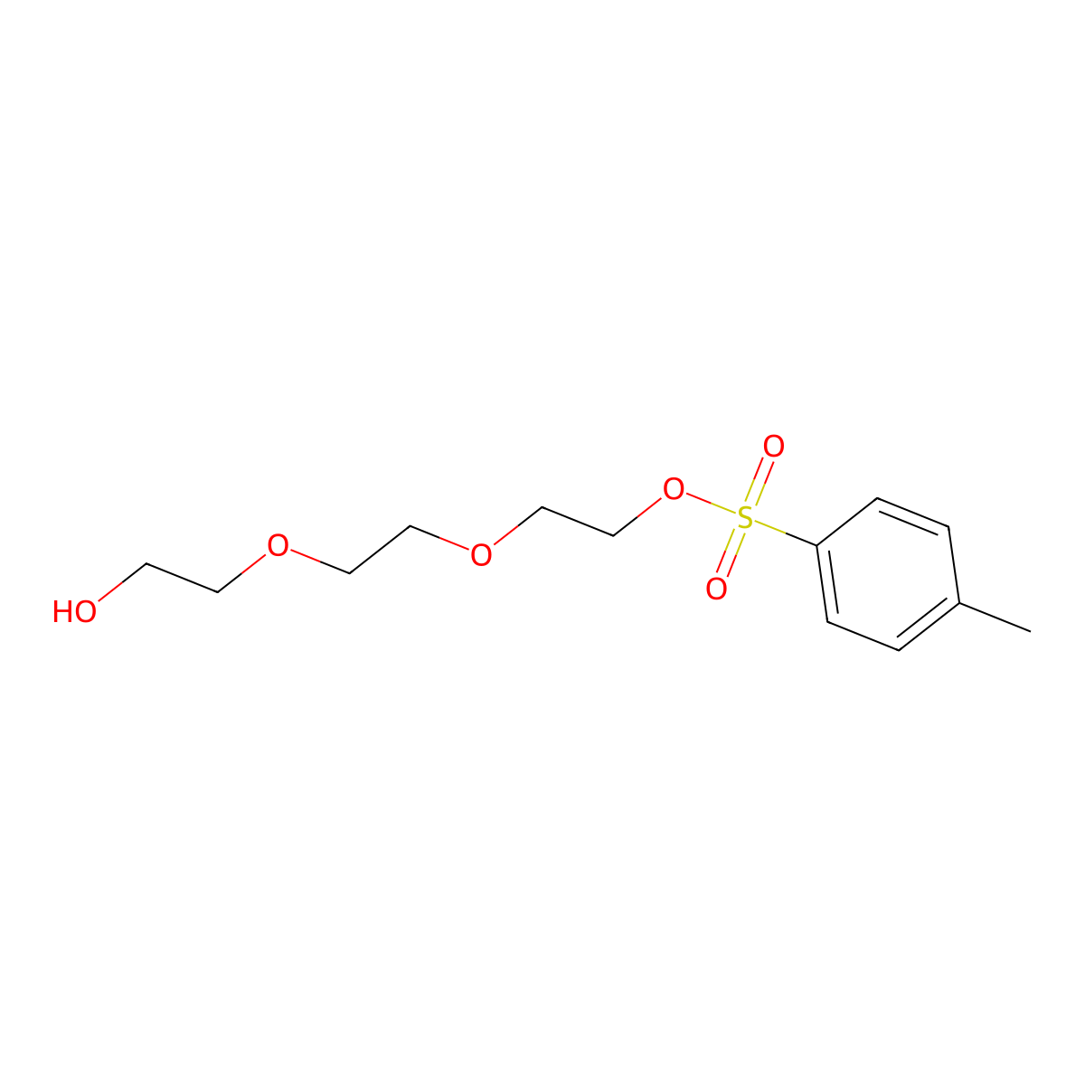 2-(2-(2-Hydroxyethoxy)ethoxy)ethyl 4-methylbenzenesulfonate molecular structure, CAS 77544-68-4