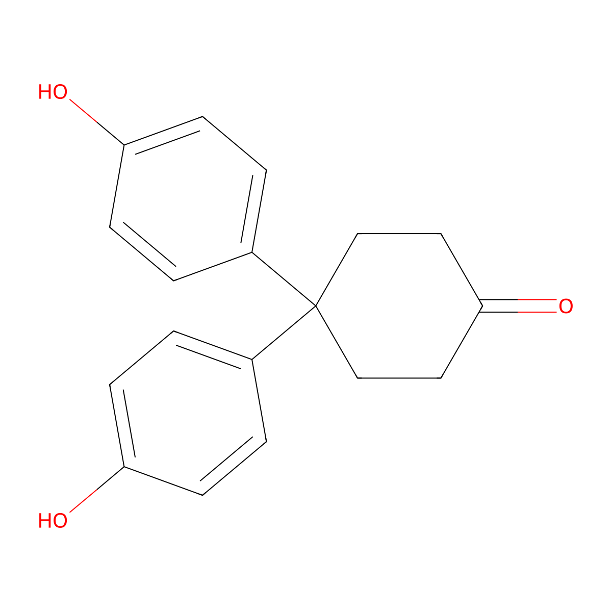 4,4-Bis(4-hydroxyphenyl)cyclohexan-1-one molecular structure, CAS 77545-02-9