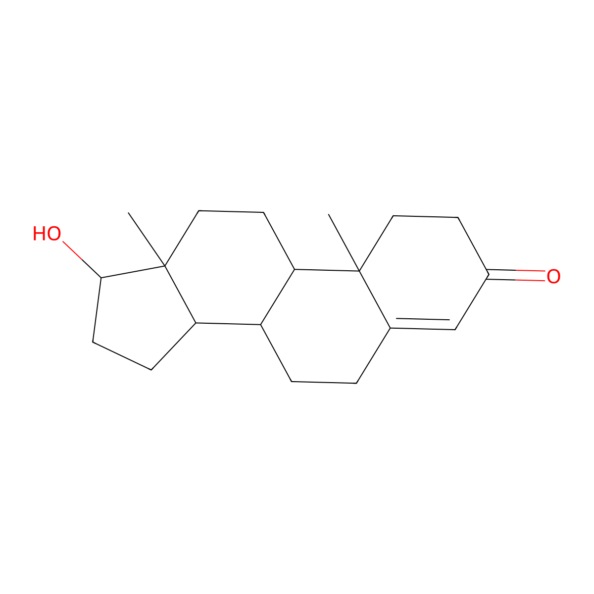 17-Hydroxy-10,13-Dimethyl-1,2,6,7,8,9,11,12,14,15,16,17-Dodecahydrocyclopenta(A)Phenanthren-3-One molecular structure, CAS 77546-39-5