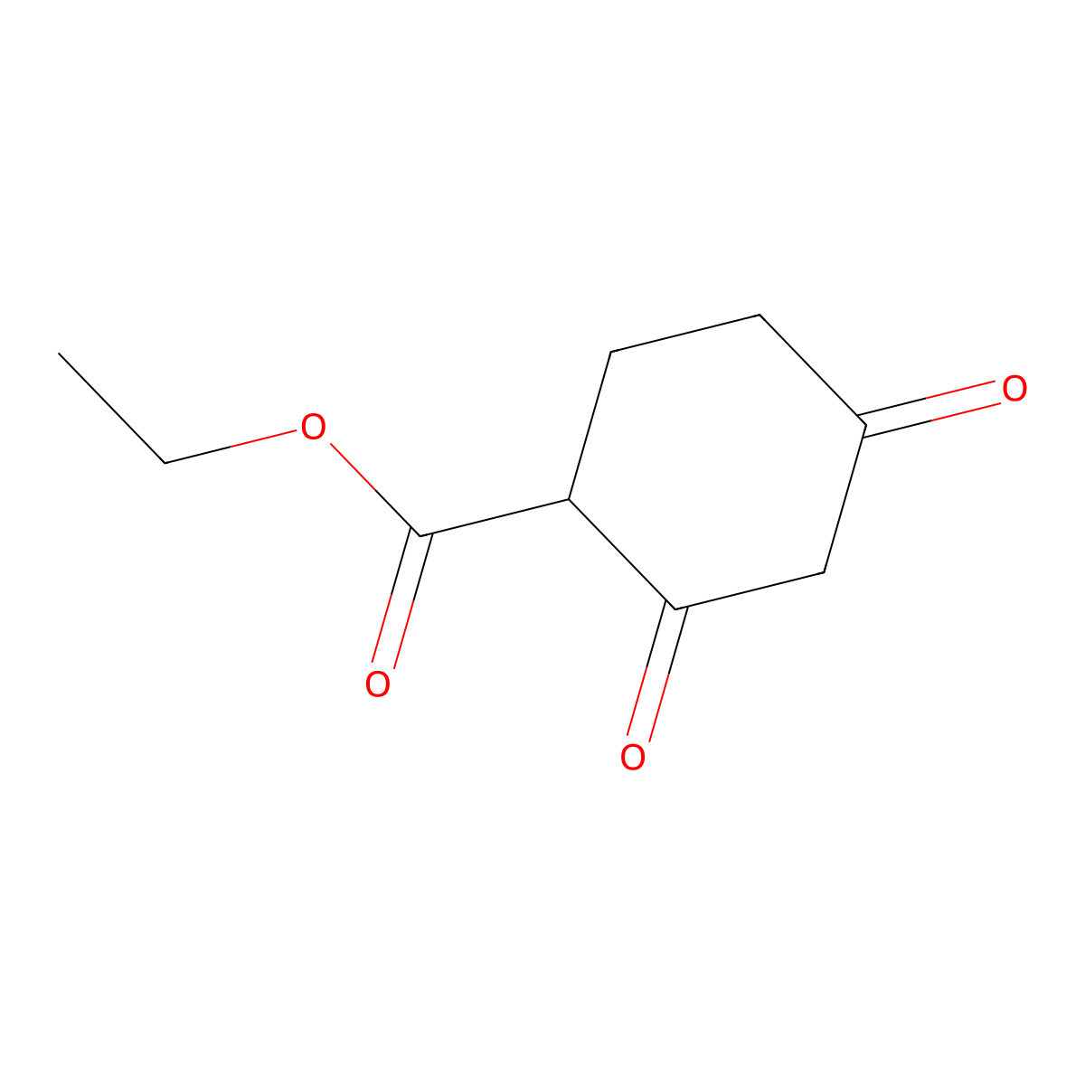 Ethyl 2,4-dioxocyclohexanecarboxylate molecular structure, CAS 77548-33-5
