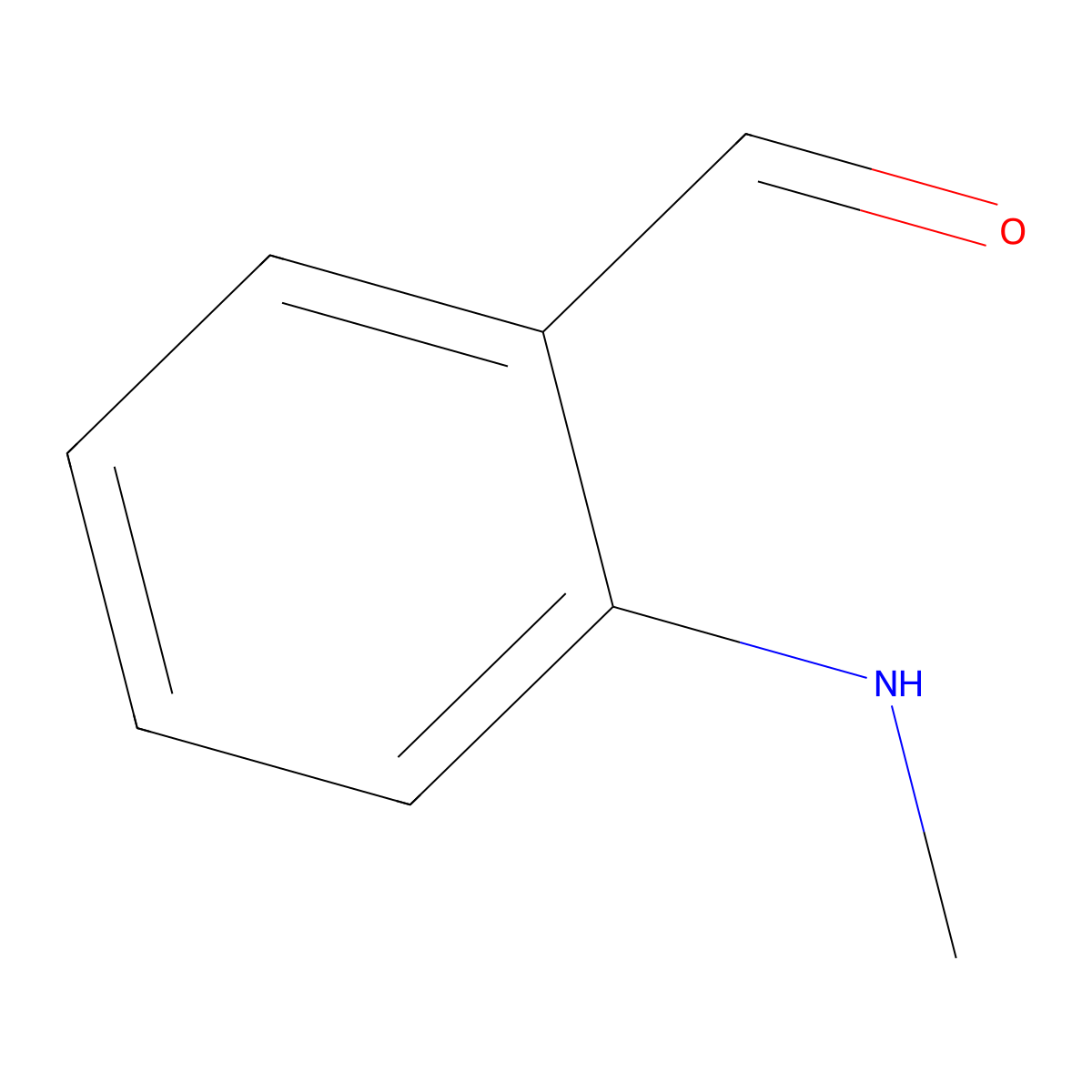2-(Methylamino)benzaldehyde molecular structure, CAS 7755-70-6