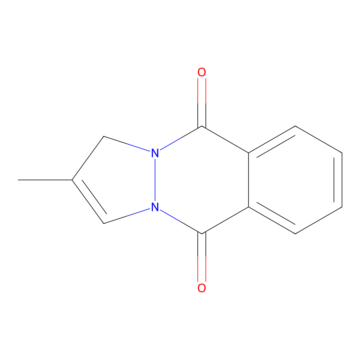 2-methyl-1H-pyrazolo[1,2-b]phthalazine-5,10-dione molecular structure, CAS 7755-83-1