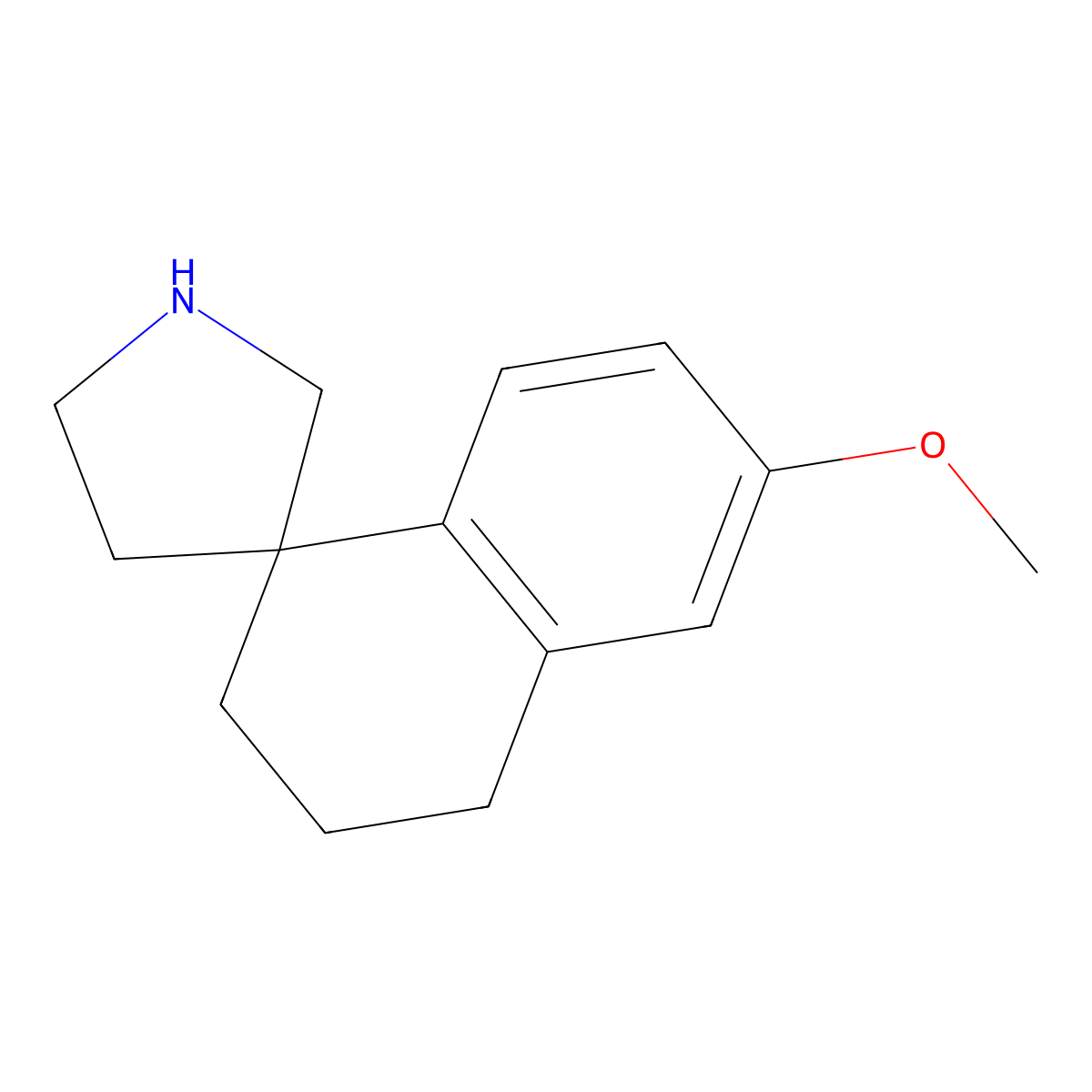 6-Methoxy-3,4-dihydro-2H-spiro[naphthalene-1,3'-pyrrolidine] molecular structure, CAS 775529-30-1