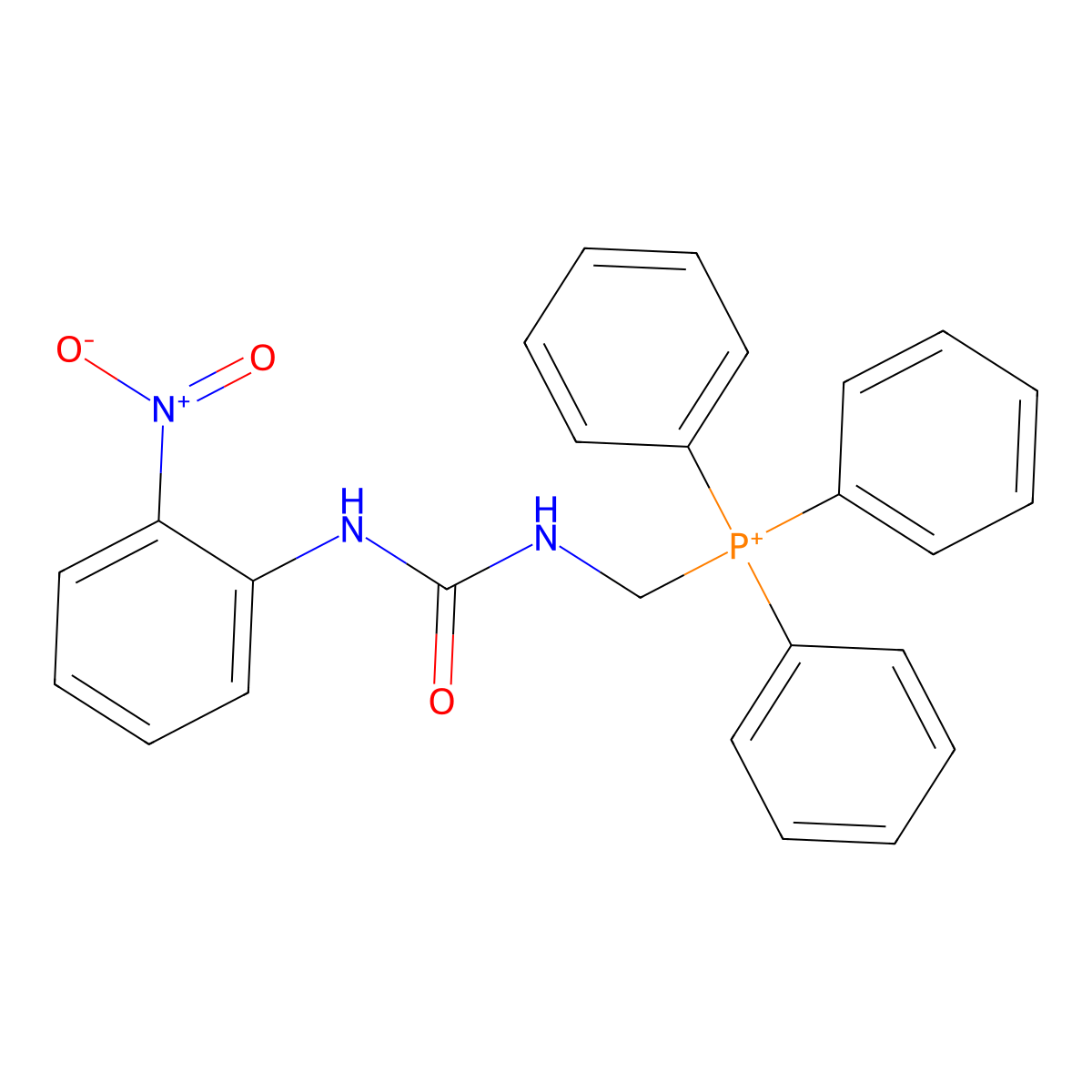 N-(2-nitrophenyl)-N'-[(triphenylphosphonio)methyl]urea molecular structure, CAS 775530-41-1