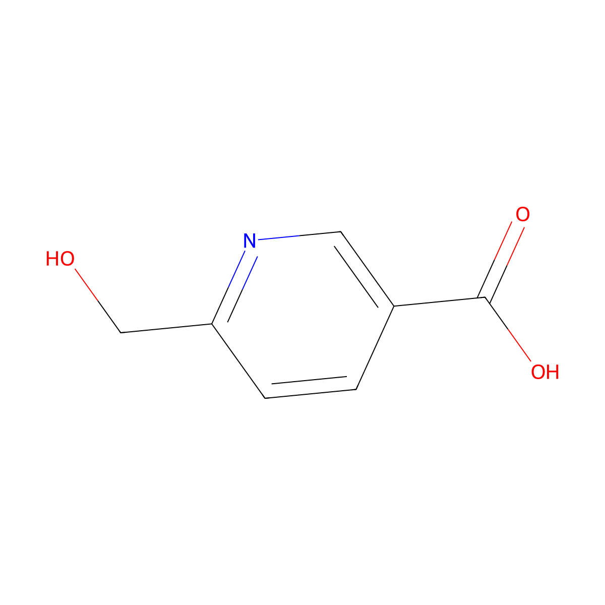 6-(Hydroxymethyl)pyridine-3-carboxylic acid molecular structure, CAS 775545-30-7