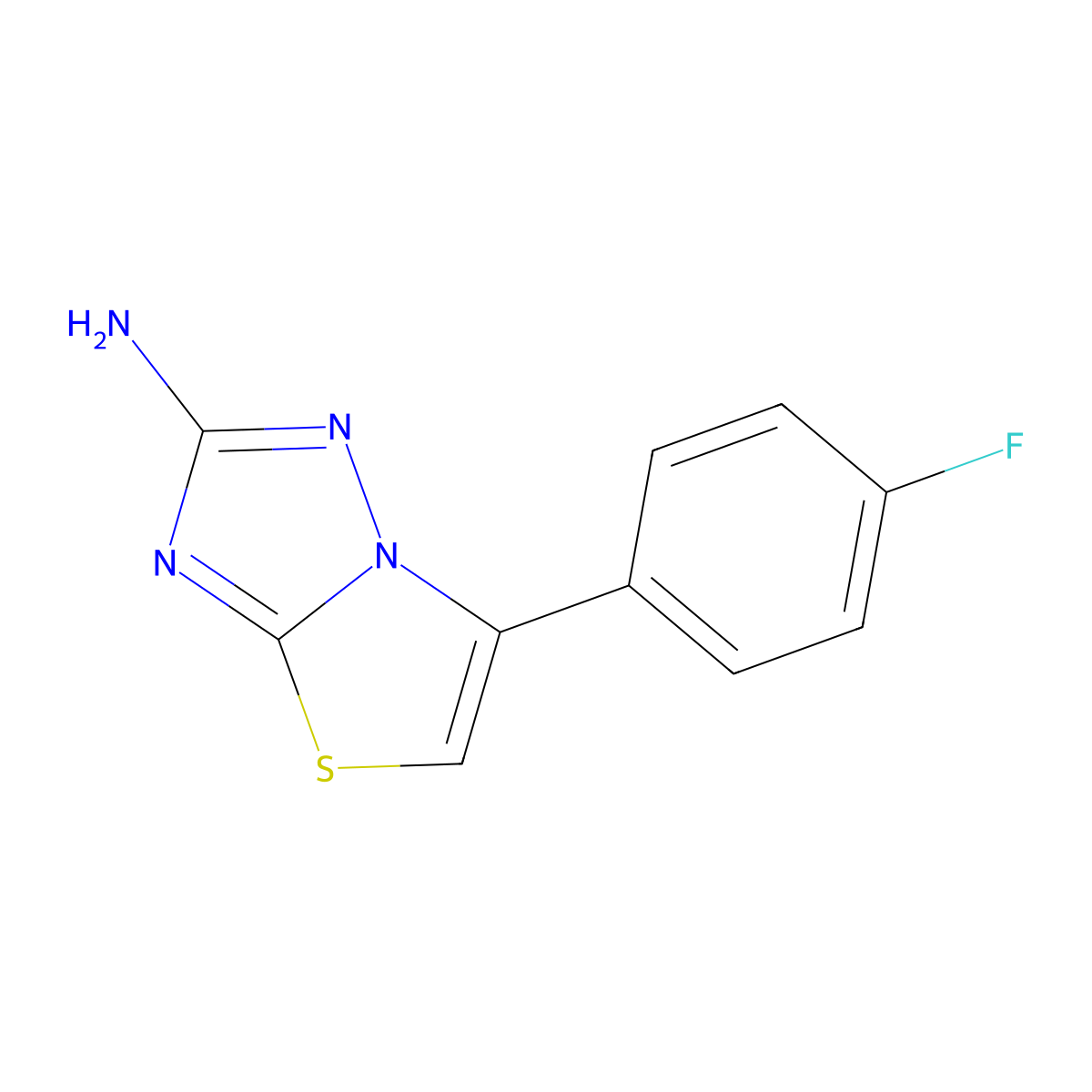 6-(4-Fluorophenyl)thiazolo[3,2-b][1,2,4]triazol-2-amine molecular structure, CAS 775545-86-3