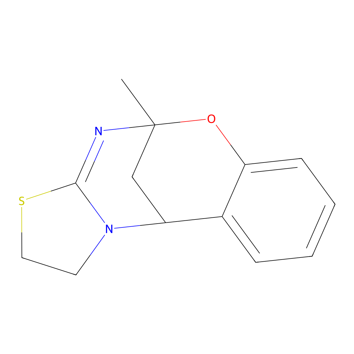 5-Methyl-1,2,5,11-tetrahydro-5,11-methanobenzo[g]thiazolo[2,3-d][1,3,5]oxadiazocine molecular structure, CAS 775546-78-6