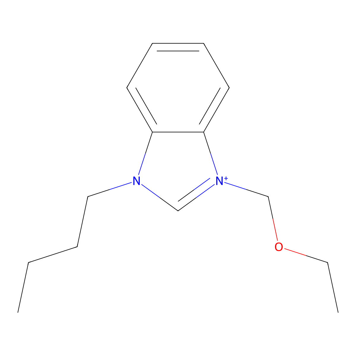 3-butyl-1-(ethoxymethyl)-3H-benzimidazol-1-ium molecular structure, CAS 775551-49-0