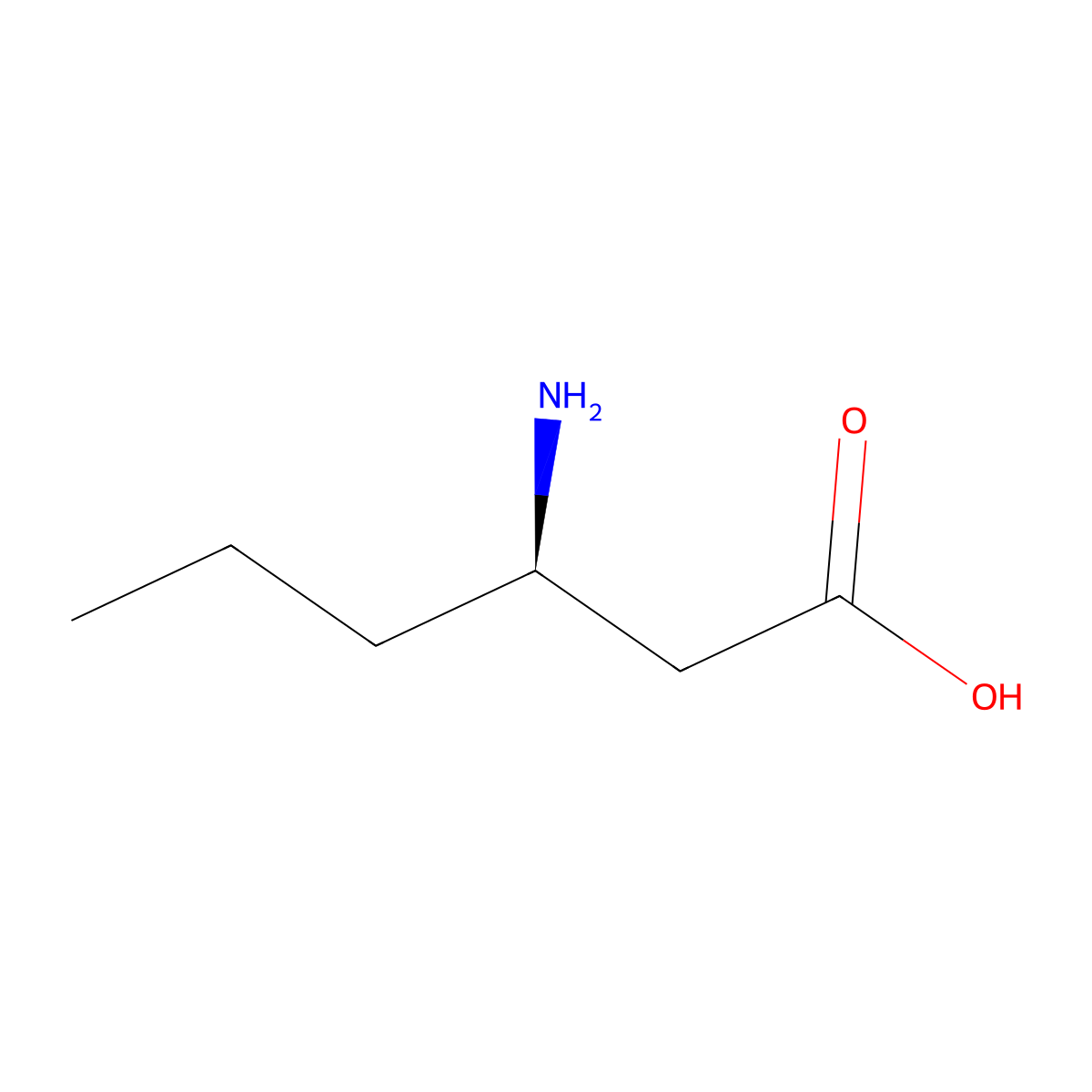 (3R)-3-Aminohexanoic acid molecular structure, CAS 775551-50-3