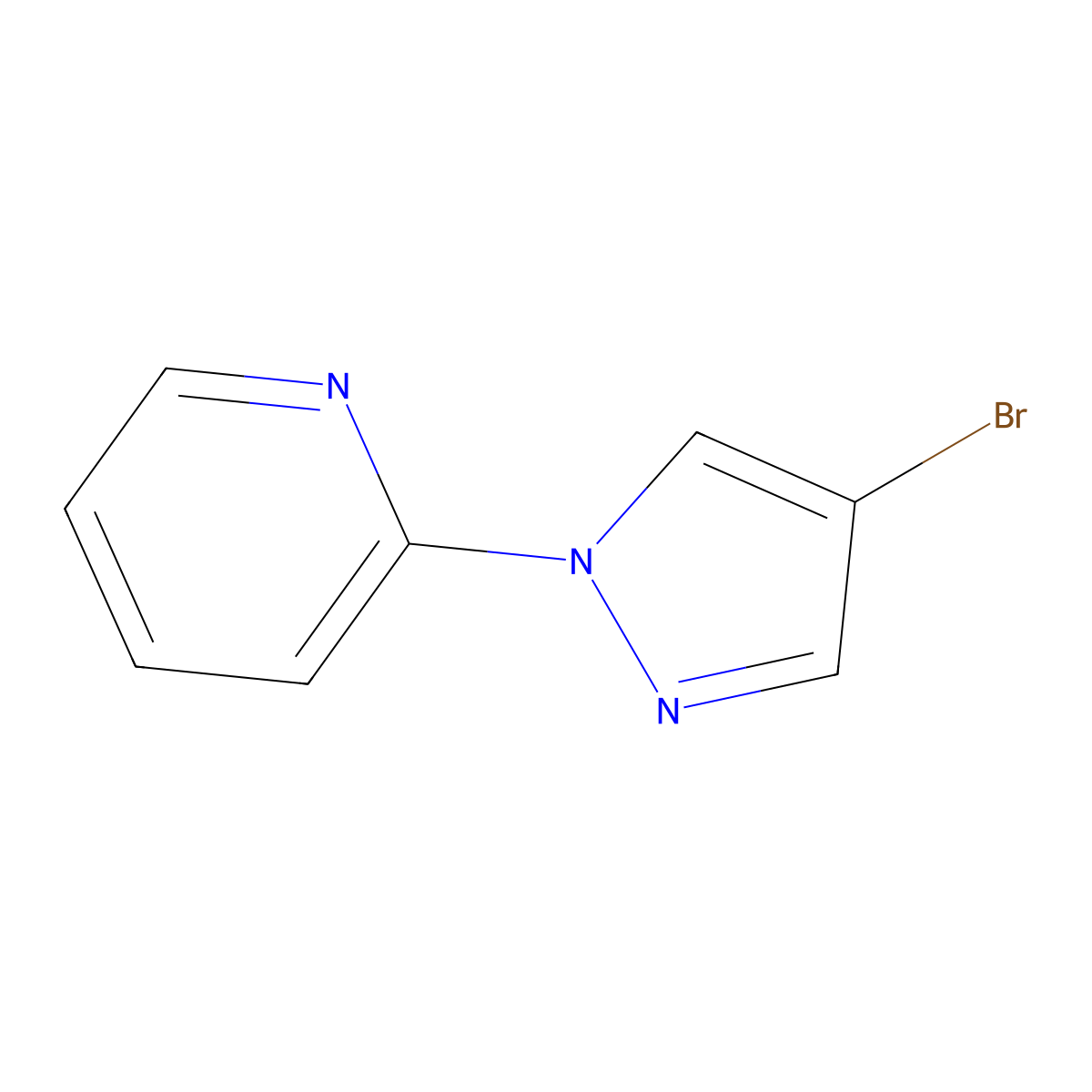 2-(4-Bromo-pyrazol-1-yl)-pyridine molecular structure, CAS 77556-27-5