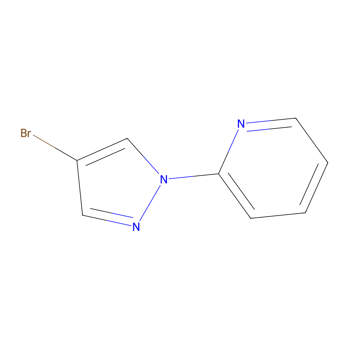 2-(4-Bromo-pyrazol-1-yl)-pyridine molecular structure, CAS 77556-27-5