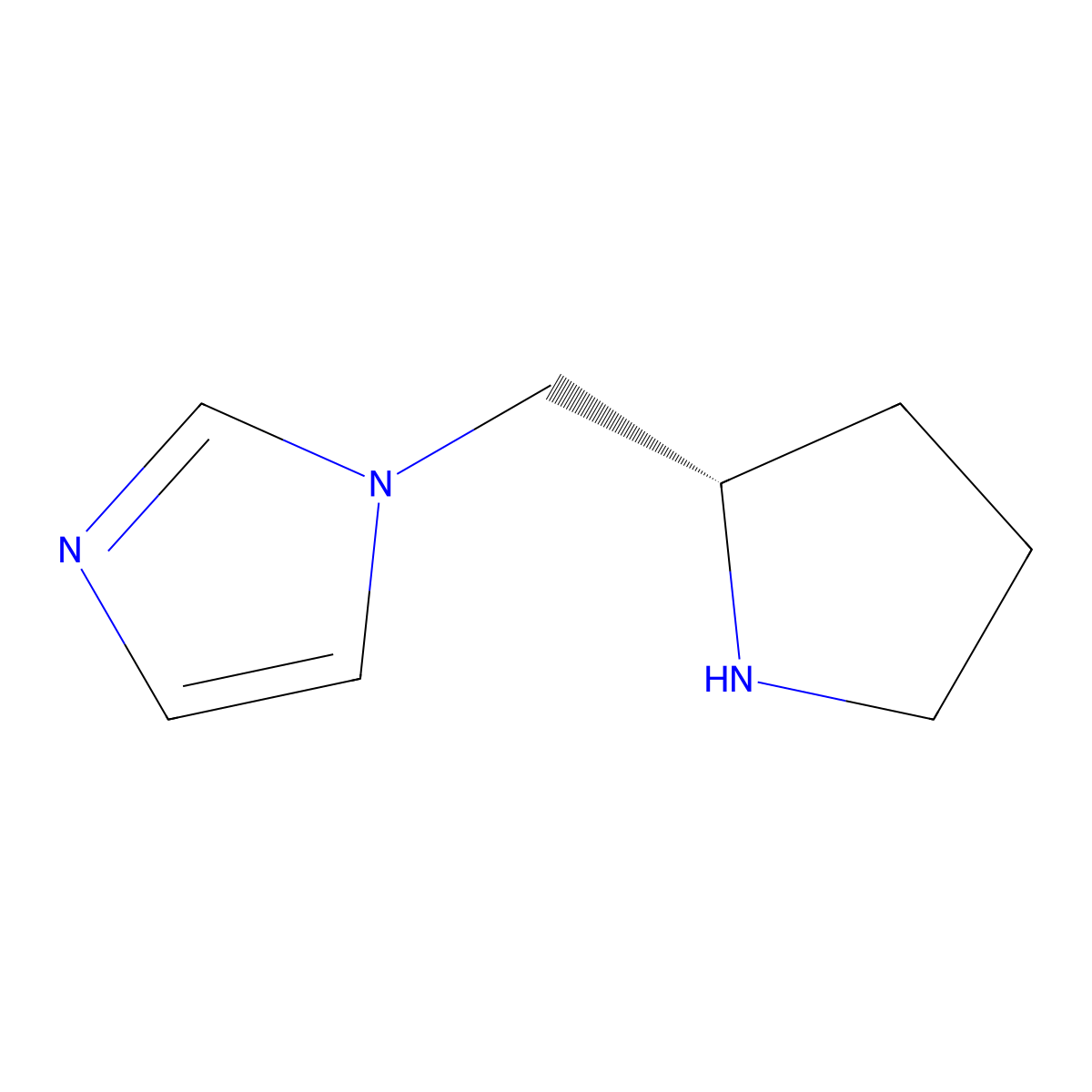 (S)-1-(Pyrrolidin-2-ylmethyl)-1H-imidazole molecular structure, CAS 775567-38-9