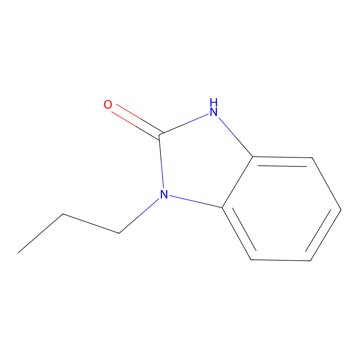 1-propyl-2,3-dihydro-1H-1,3-benzodiazol-2-one molecular structure, CAS 77557-01-8