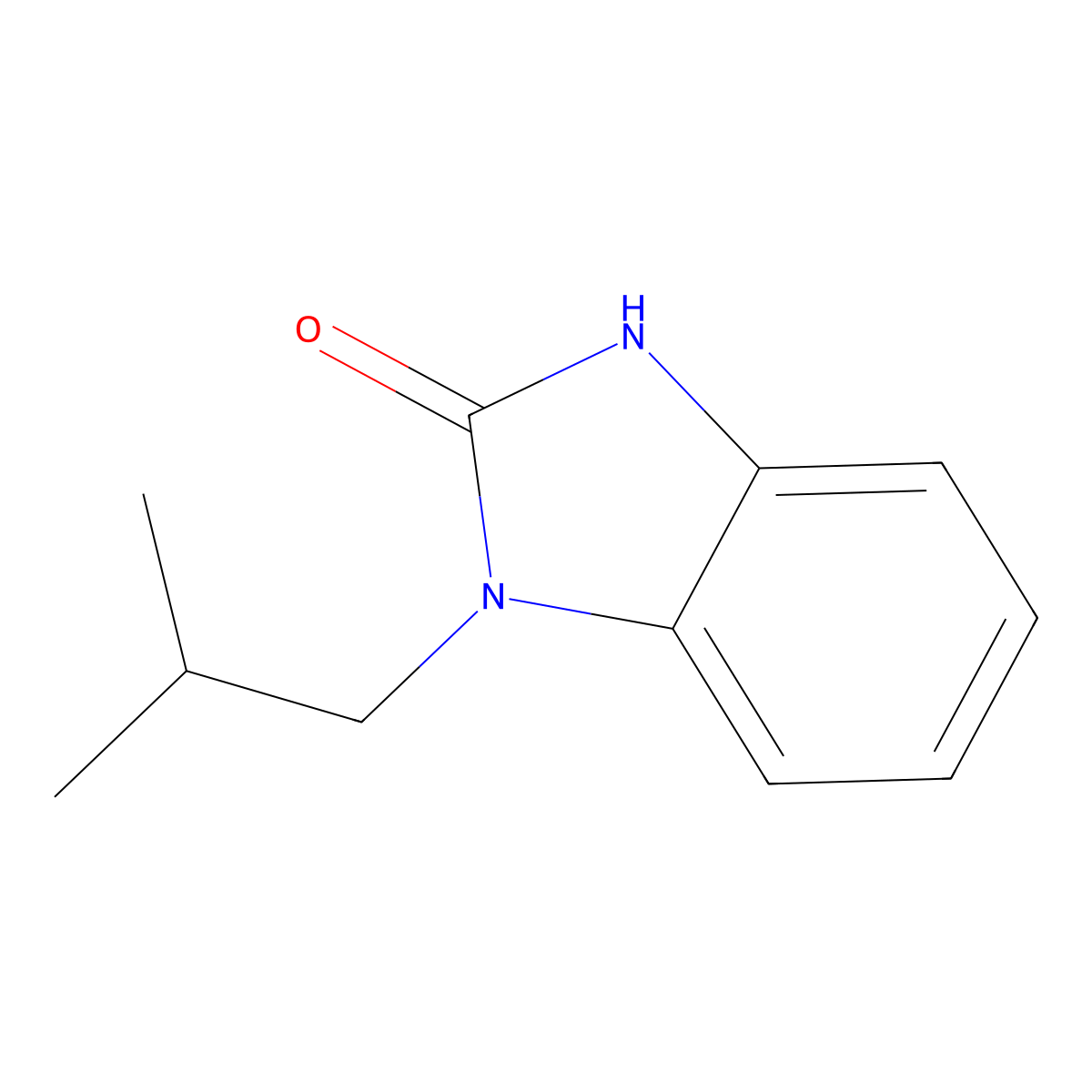 1-isobutyl-1H-benzo[d]imidazol-2(3H)-one molecular structure, CAS 77557-03-0