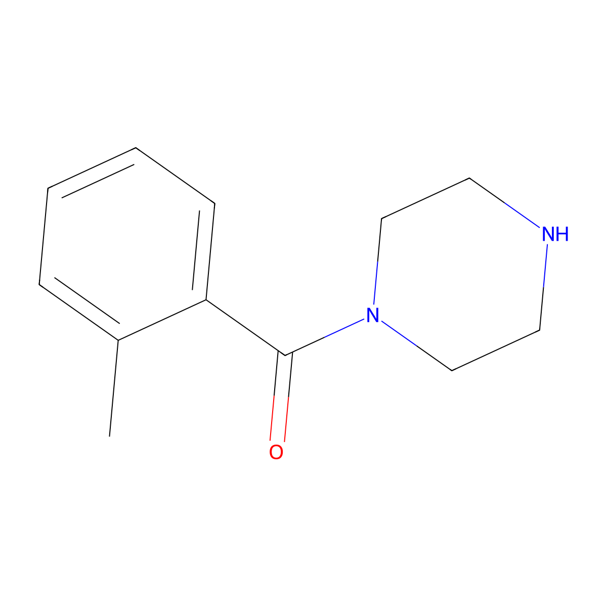 1-(2-Methyl-benzoyl)-piperazine molecular structure, CAS 775579-10-7